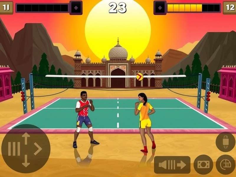 Taj Volley Ace Game Screenshot